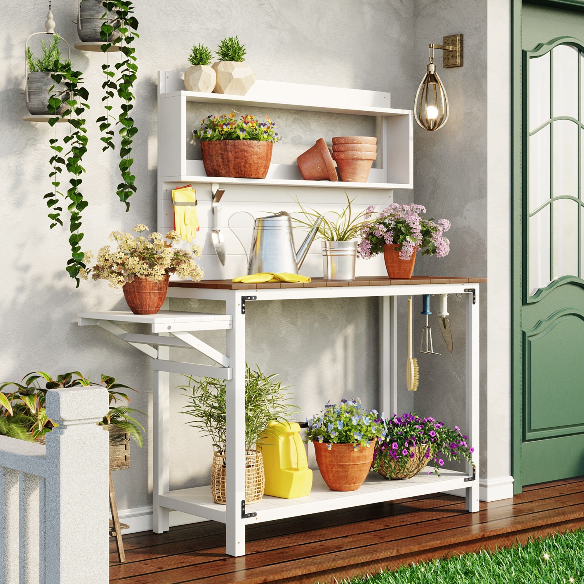 Large Outdoor Potting Bench Table