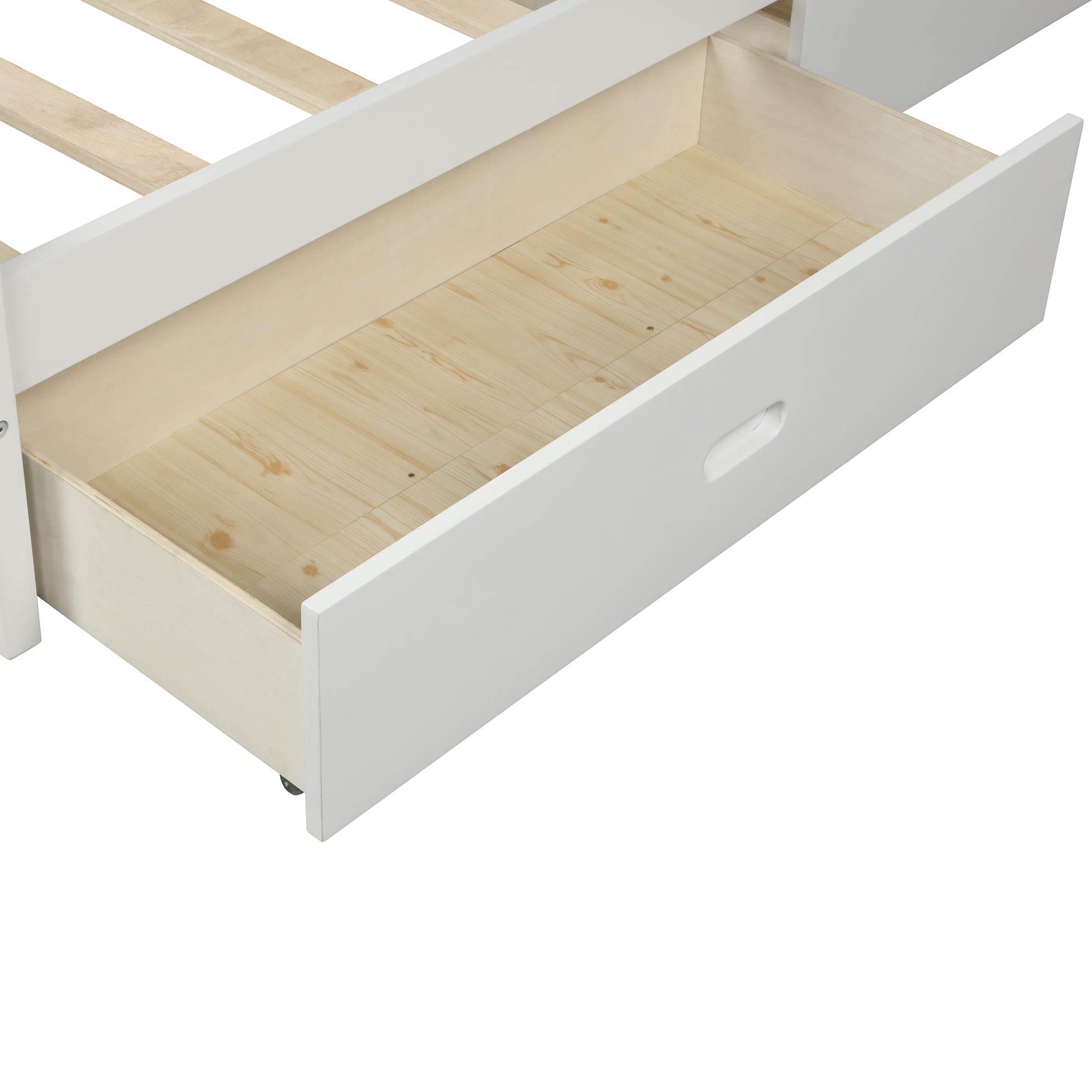 Royard Oaktree Platform Bed With Two Drawers Wood Bed Frame with Headboard and Slats, No Box Spring Needed