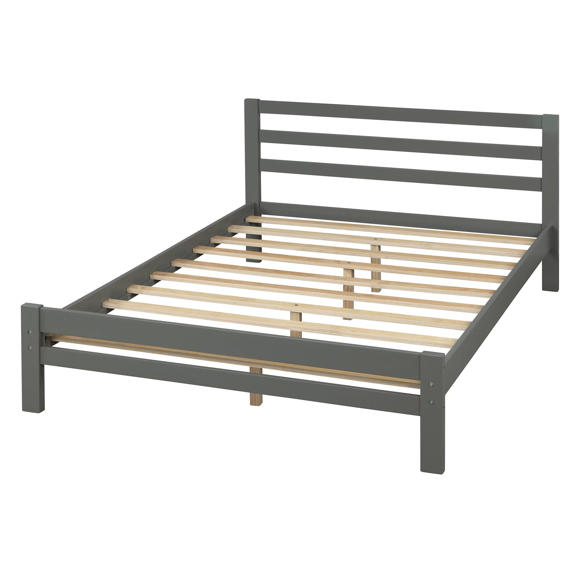 Royard Oaktree Platform Bed With Two Drawers Wood Bed Frame with Headboard and Slats, No Box Spring Needed