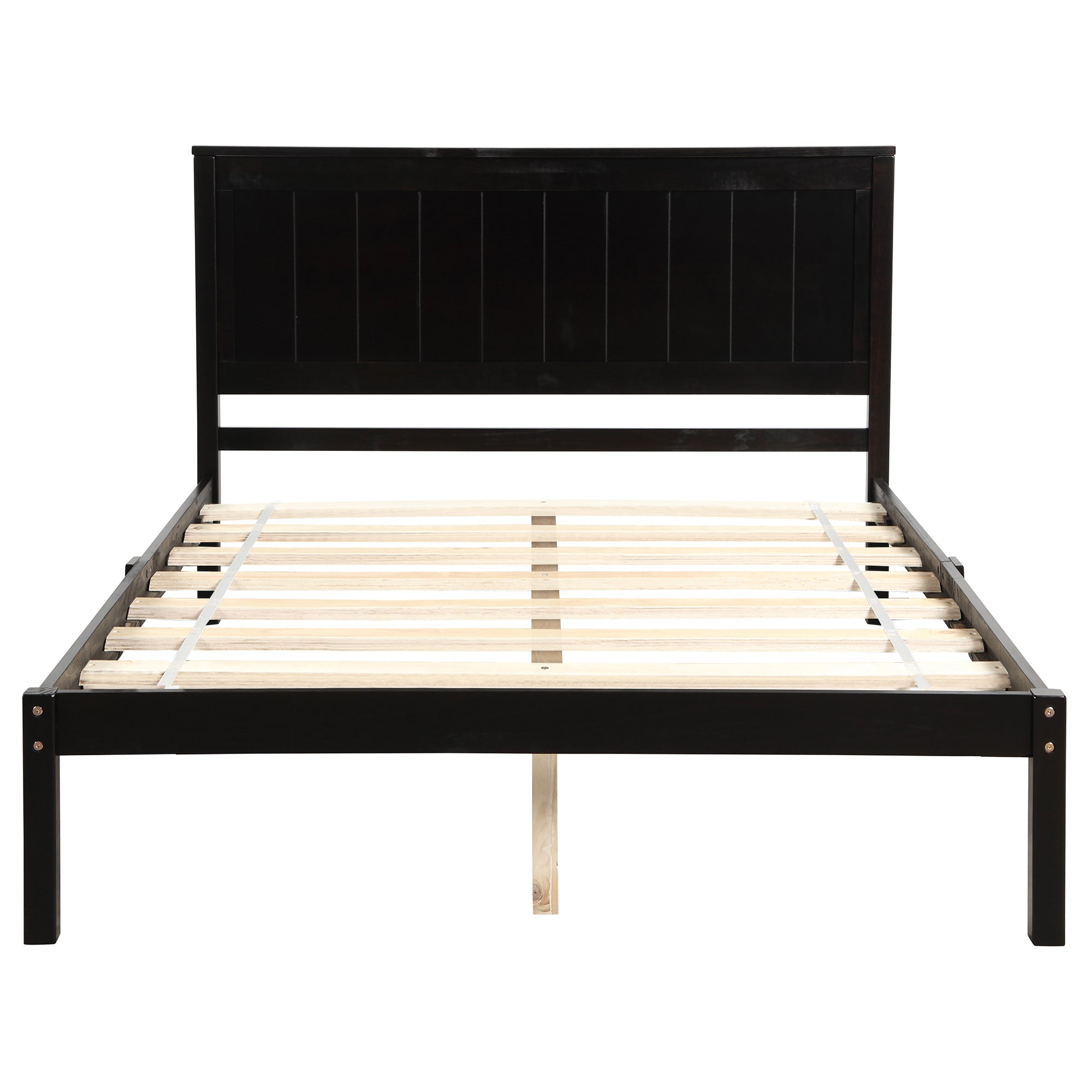 Royard Oaktree Platform Bed Frame with Headboard, Wood Slat Support, No Box Spring Needed, Full, Espresso