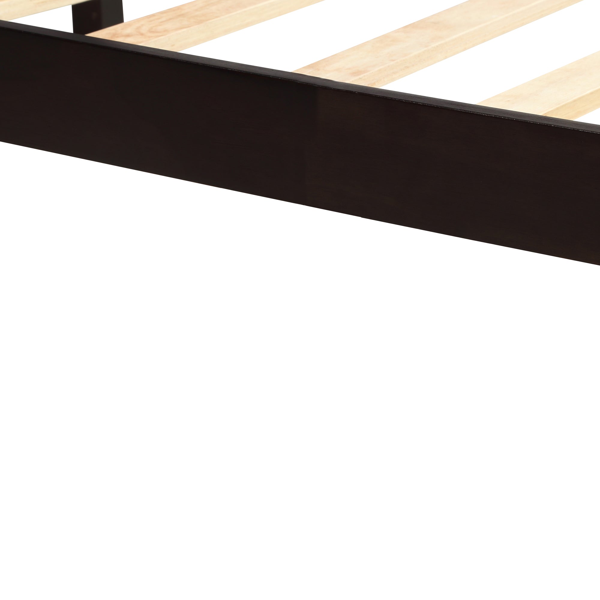 Royard Oaktree Platform Bed Frame with Headboard, Wood Slat Support, No Box Spring Needed, Espresso