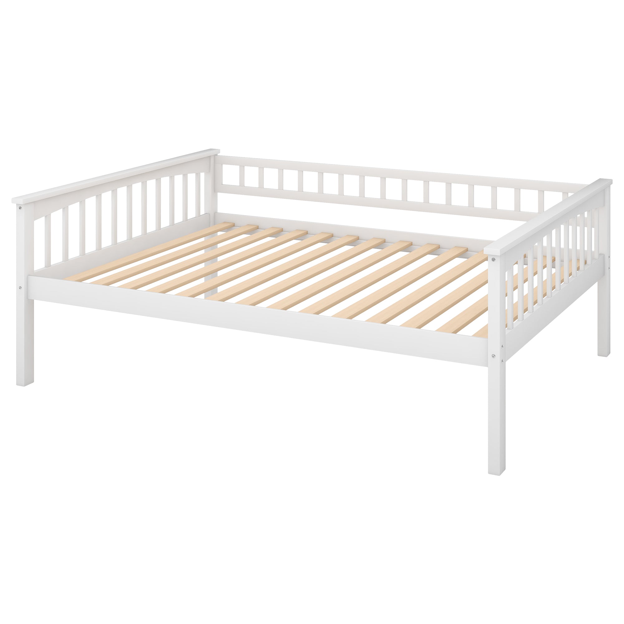 Royard Oaktree Bunk Bed with Storage Drawers and Built-in Ladder, Wood Bunk Bed Frame with Fence Style Guardrails and Headboard, Can Be Divided Into 2 Separate Platform Beds