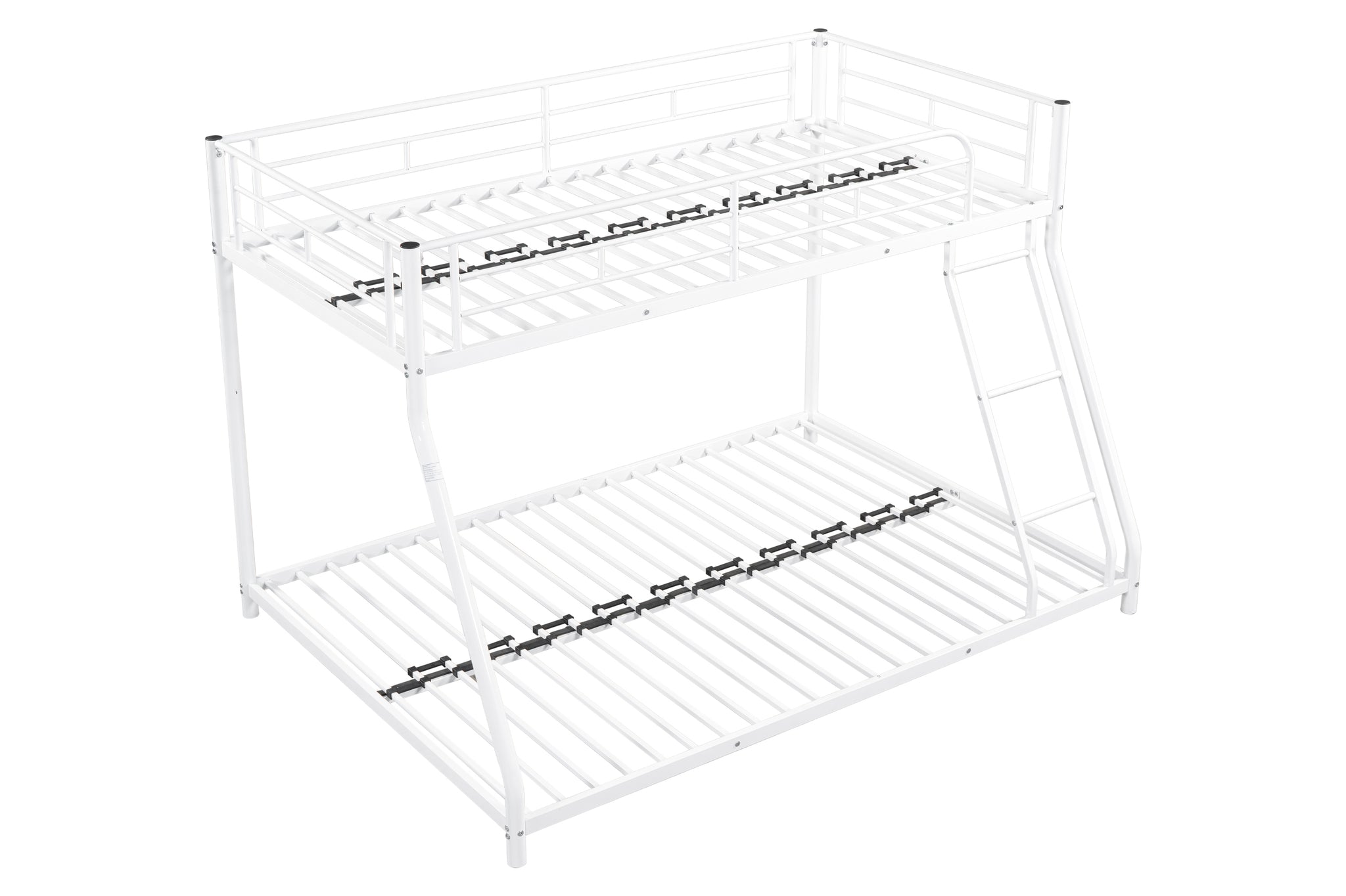 Royard Oaktree Twin over Full Metal Bunk Bed Modern Bunk Bed Frame with Ladder and Guardrails, No Box Spring Needed