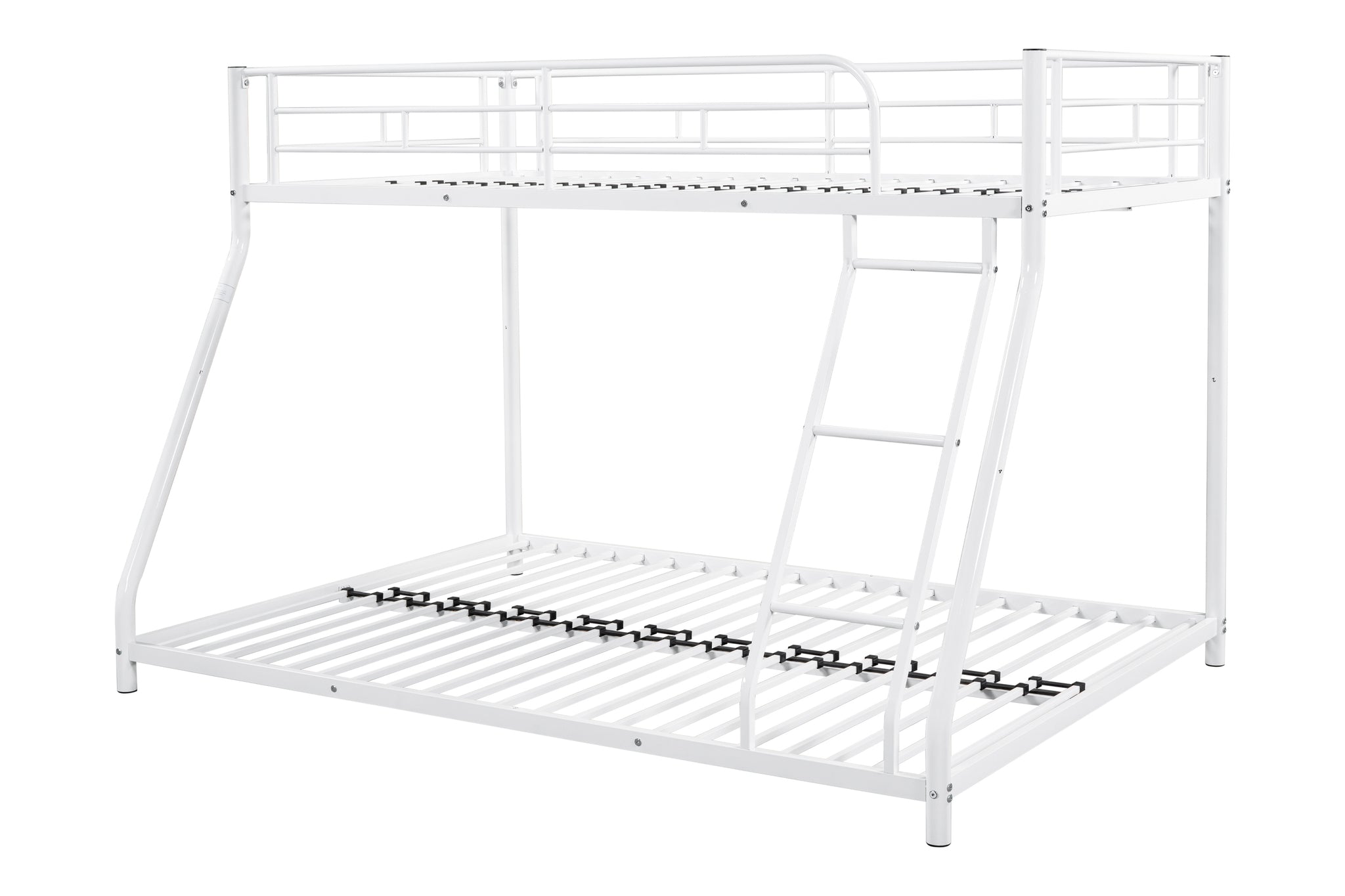 Royard Oaktree Twin over Full Metal Bunk Bed Modern Bunk Bed Frame with Ladder and Guardrails, No Box Spring Needed