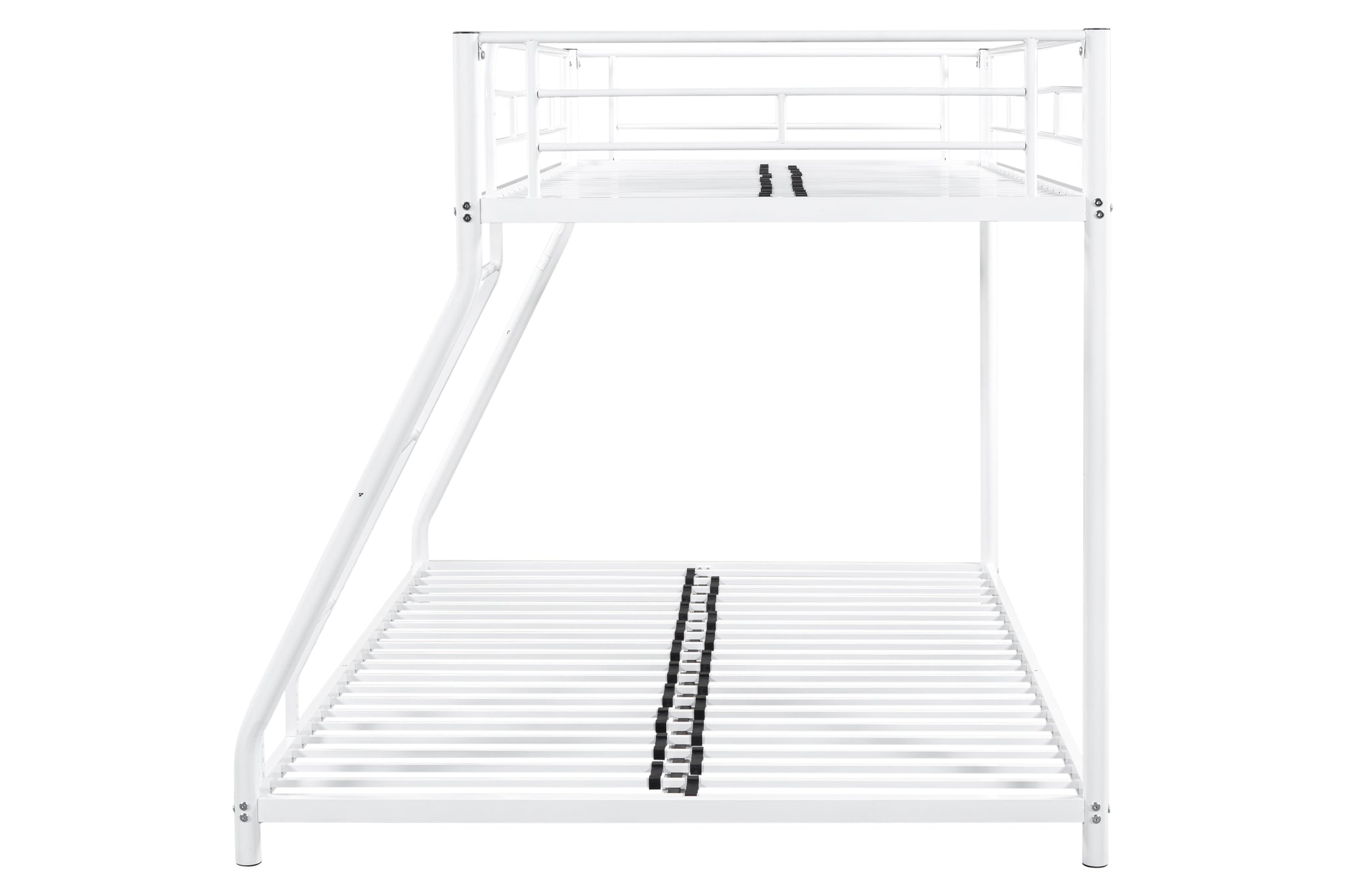 Royard Oaktree Twin over Full Metal Bunk Bed Modern Bunk Bed Frame with Ladder and Guardrails, No Box Spring Needed