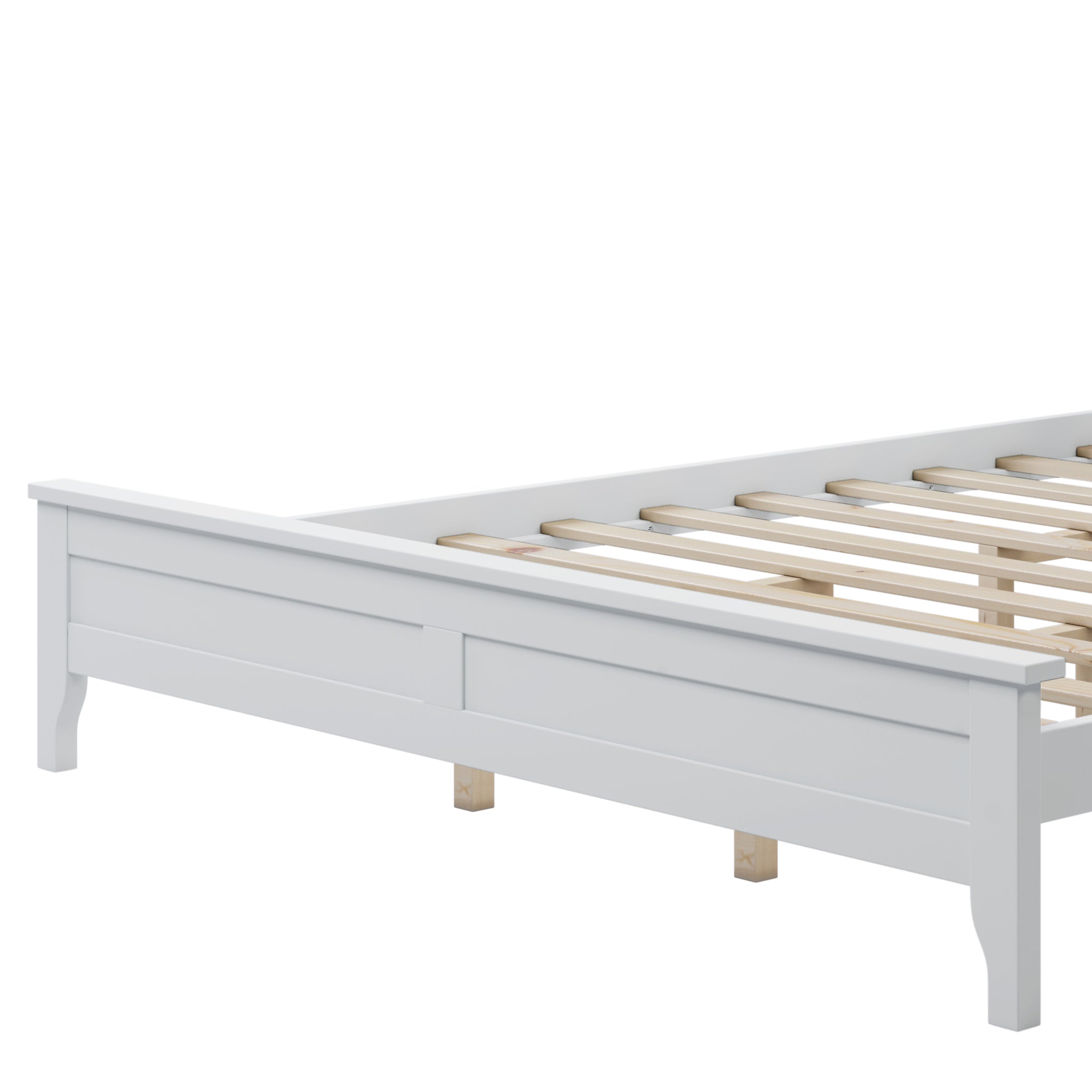 Royard Oaktree Wood Platform Bed with Headboard Modern Bed Frame with Slats, No Box Spring Needed