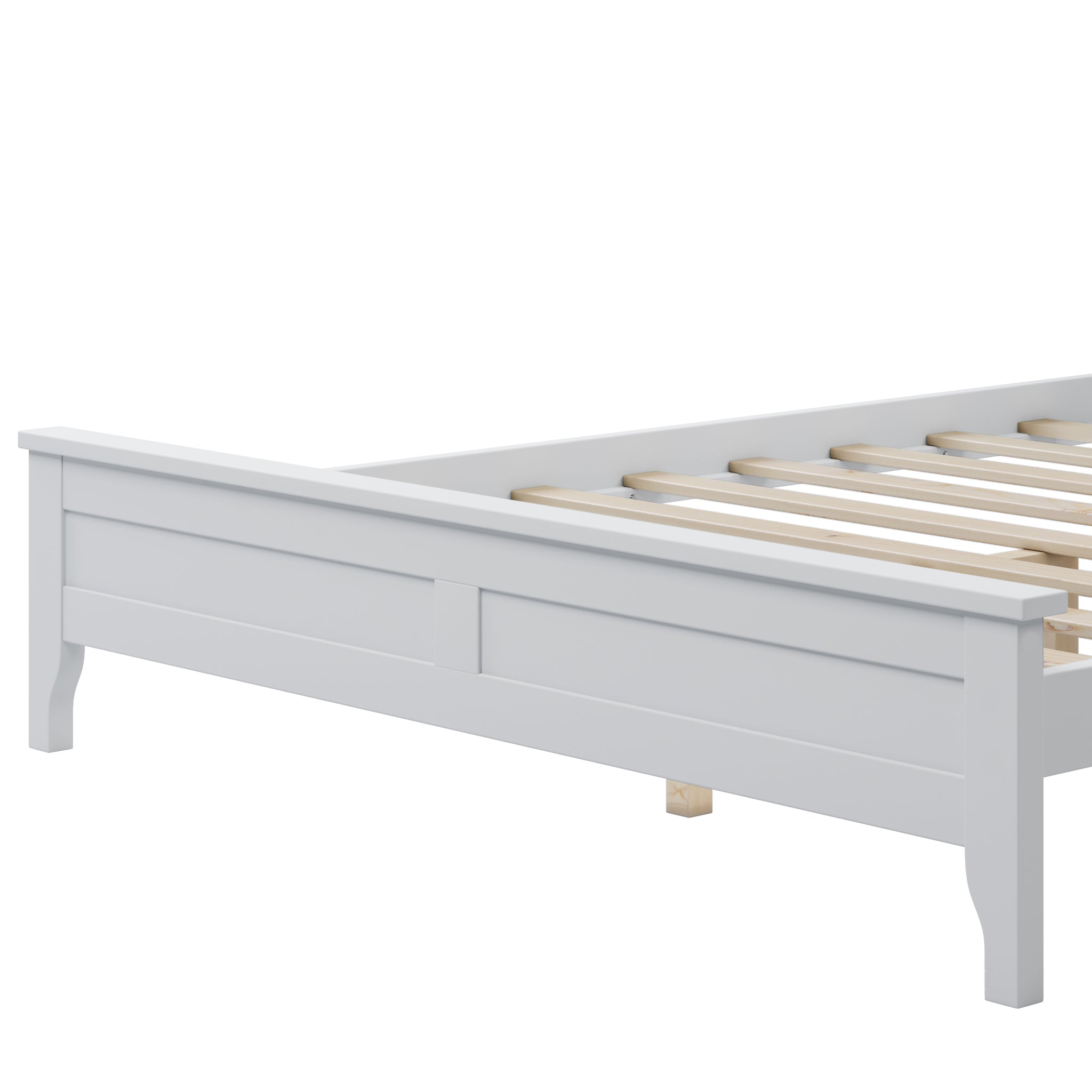 Royard Oaktree Wood Platform Bed with Headboard Modern Bed Frame with Slats, No Box Spring Needed