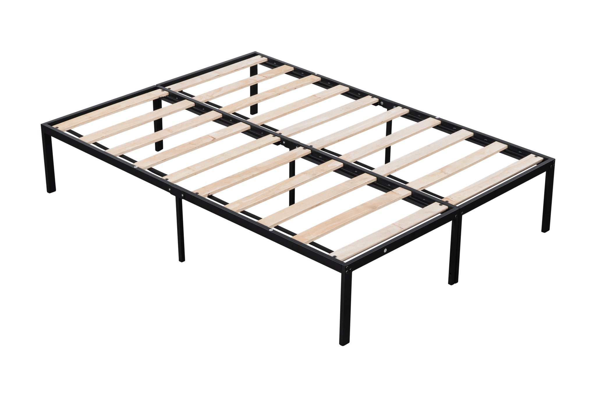 Royard Oaktree Metal Full Size Bed Frame Modern Simple Steel Platform Bed Frame with Wood Slats, No Box Spring Needed