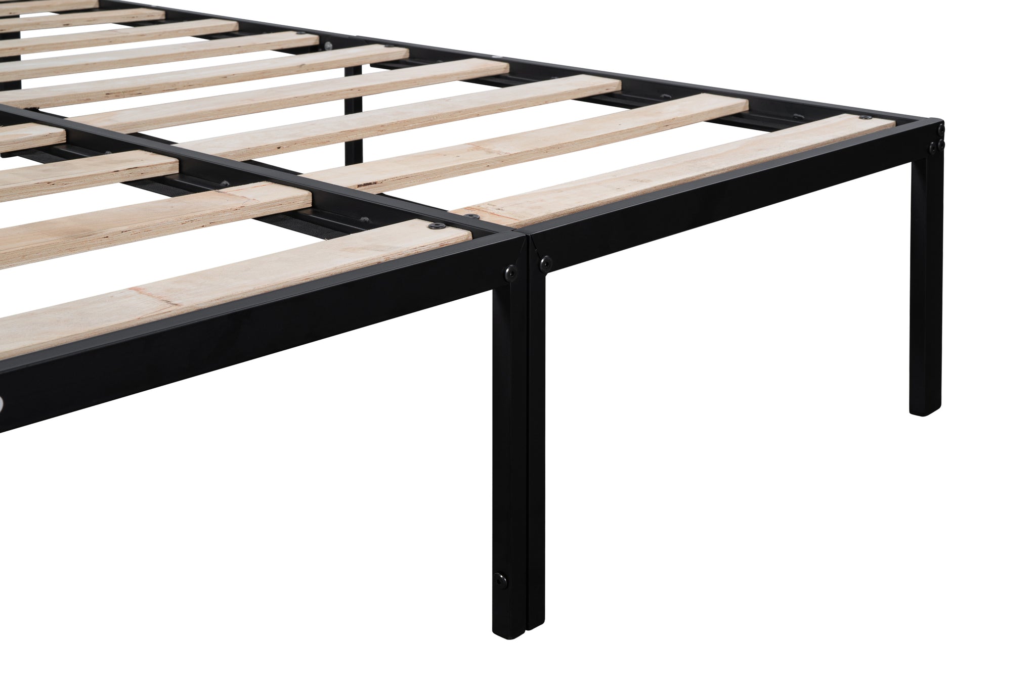 Royard Oaktree Metal Full Size Bed Frame Modern Simple Steel Platform Bed Frame with Wood Slats, No Box Spring Needed