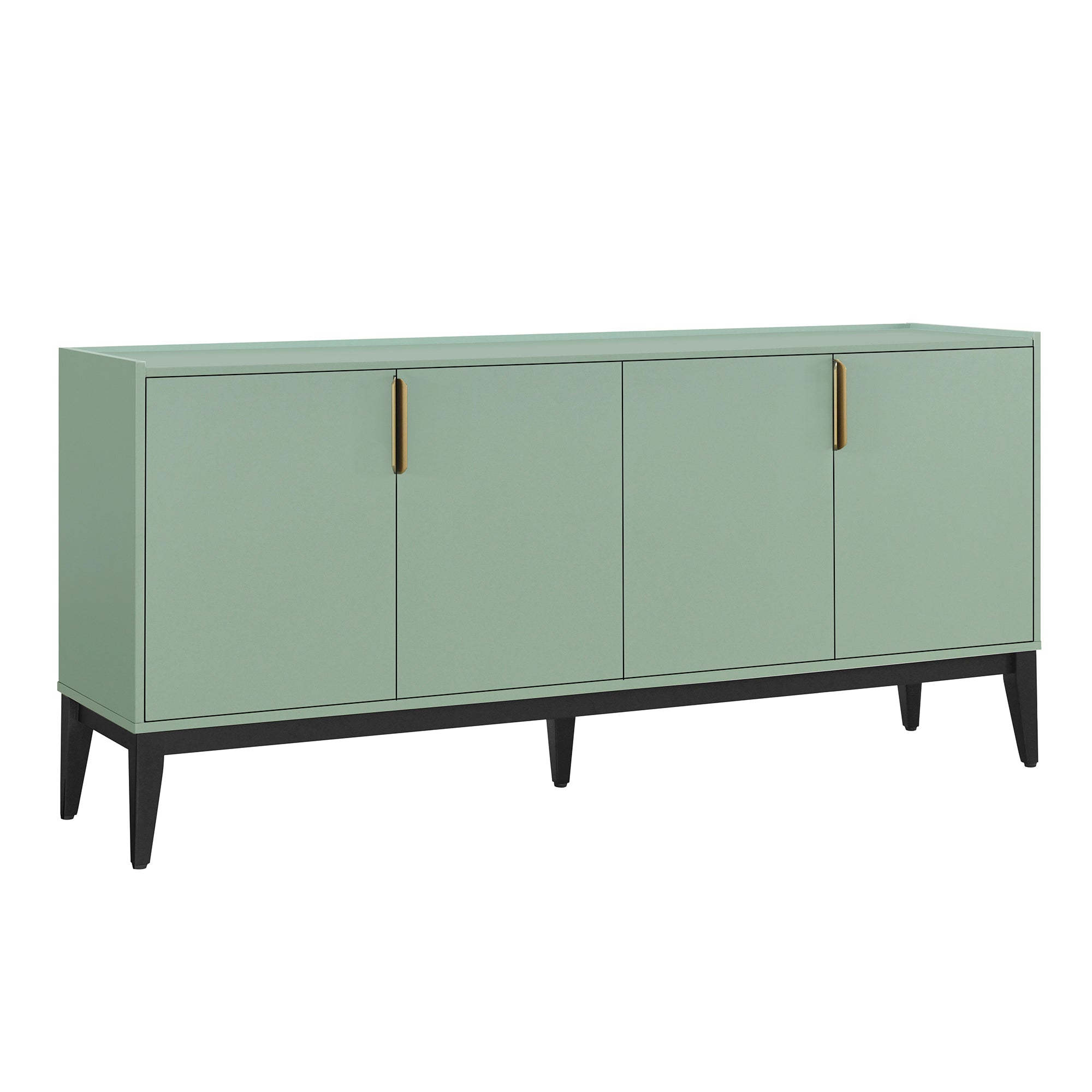 Royard Oaktree Sideboard Buffet Cabinet, 63" Entryway Serving Storage Cabinet with 4 Doors & Adjustable Shelves, Accent Liquor Cabinet Buffet Console Table for Dining Room Hallway