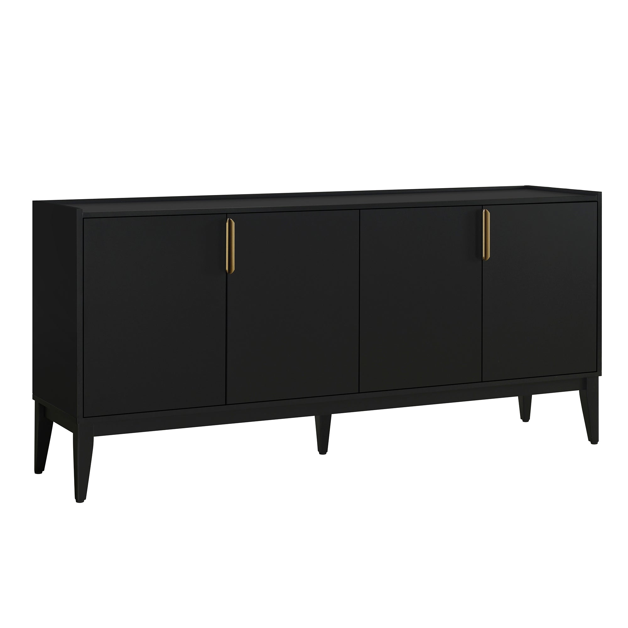 Royard Oaktree Sideboard Buffet Cabinet, 63" Entryway Serving Storage Cabinet with 4 Doors & Adjustable Shelves, Accent Liquor Cabinet Buffet Console Table for Dining Room Hallway