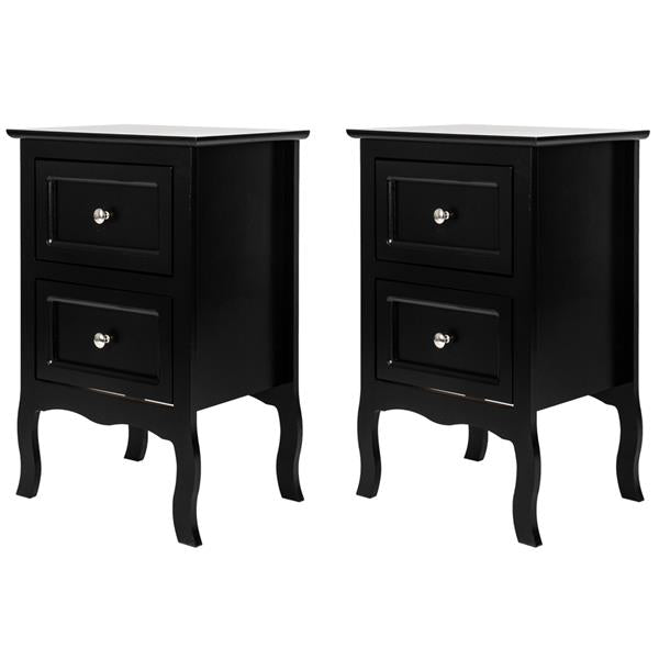 Royard Oaktree Nightstand Set of 2 Wooden Side Table with 2 Drawers Farmhouse Bedside Table with Storage for Bedroom Living Room