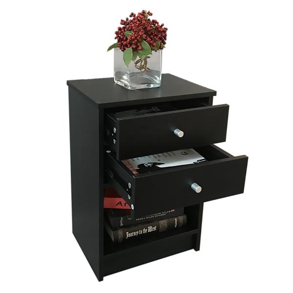 Royard Oaktree Nightstand with Drawer Modern End Side Table with Shelf Storage Bedside Table for Bedroom Living Room