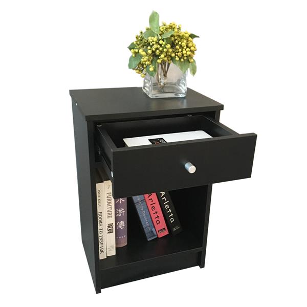 Royard Oaktree Nightstand with Drawer Modern End Side Table with Shelf Storage Bedside Table for Bedroom Living Room