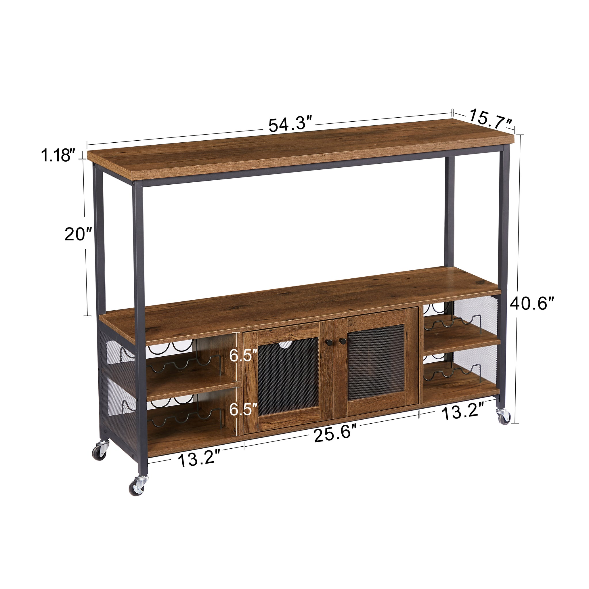 Royard Oaktree Movable Console Table,Liquor Bar Table Wine Bar Cabinet,Sideboard with Storage for Living Room,Dining Room,Kitchen,Entryway,Hallway