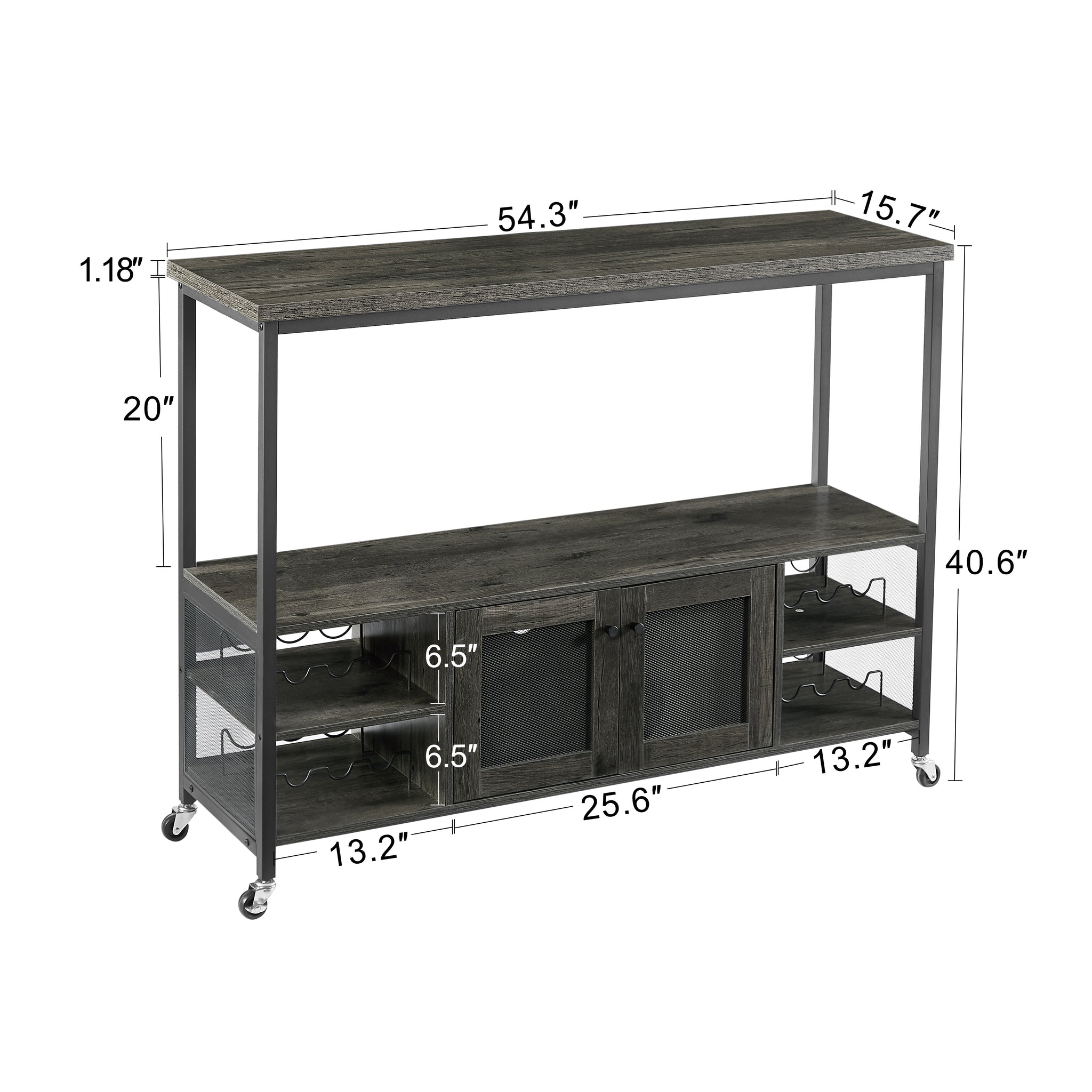 Royard Oaktree Movable Console Table,Liquor Bar Table Wine Bar Cabinet,Sideboard with Storage for Living Room,Dining Room,Kitchen,Entryway,Hallway