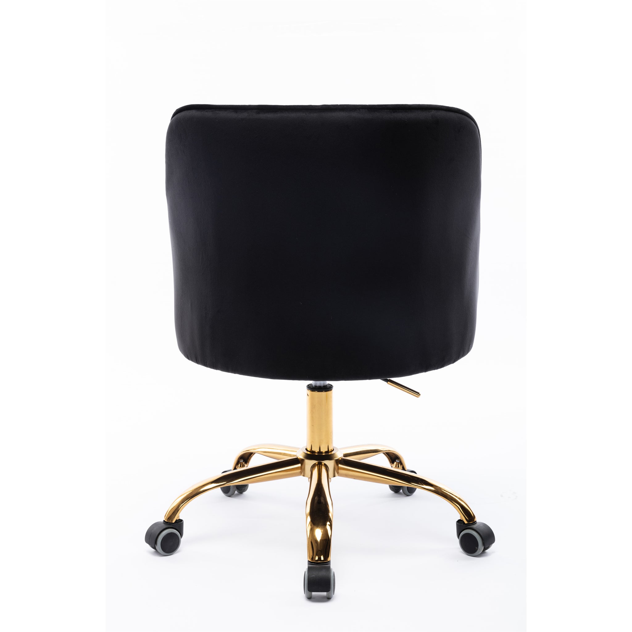 Royard Oaktree Velvet Office Chair Upholstered Swivel Desk Chair 360 Degree Rolling Chair with Gold Metal Base and Wheels Adjustable-Height Leisure Armchair for Living Room/Bedroom/Office