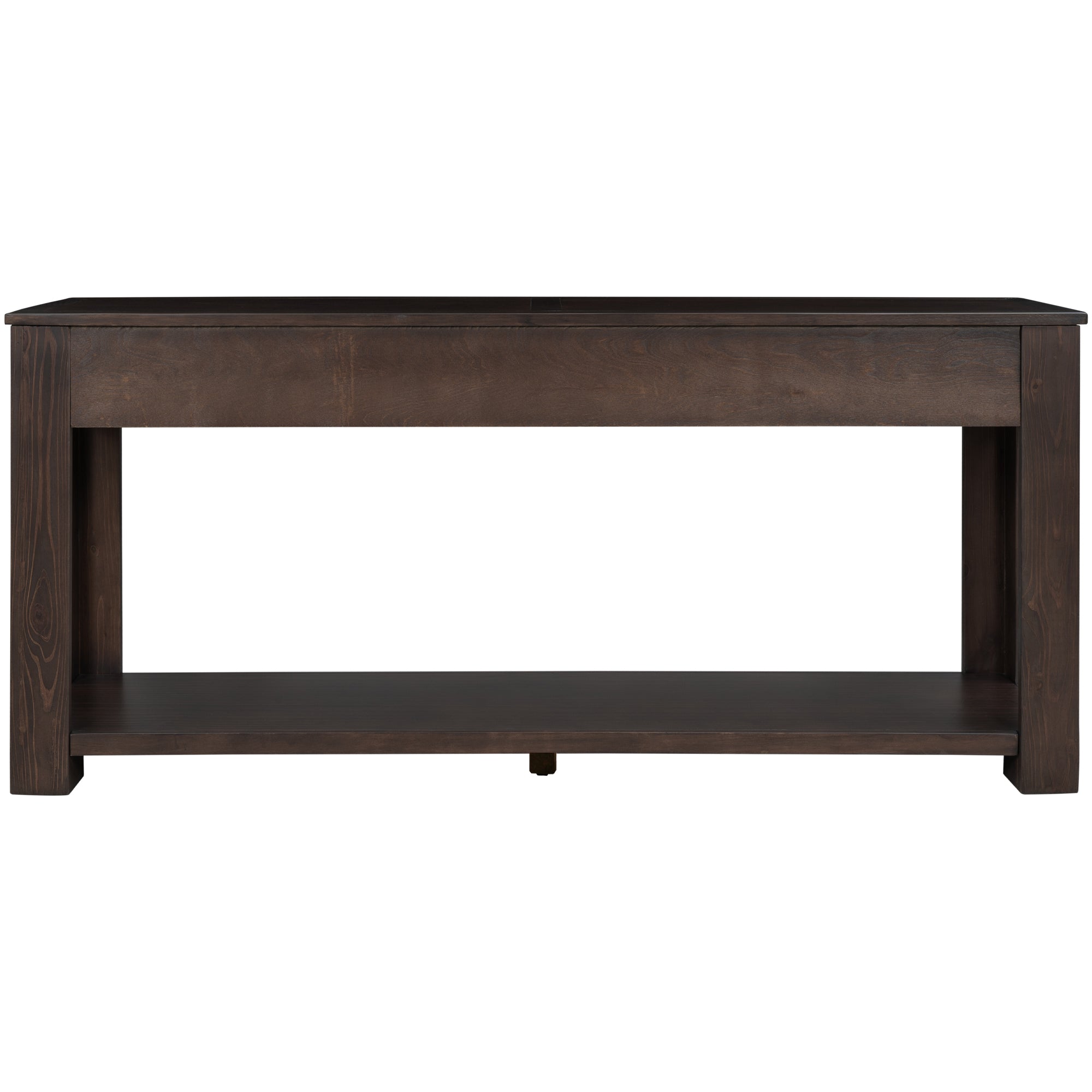 Royard Oaktree Extra Long Console Table with 4 Storage Drawers and Bottom Shelf Wood Entryway Table Entrance Table Rustic Narrow Sofa Table for Living Room Hallway Foyer Corridor